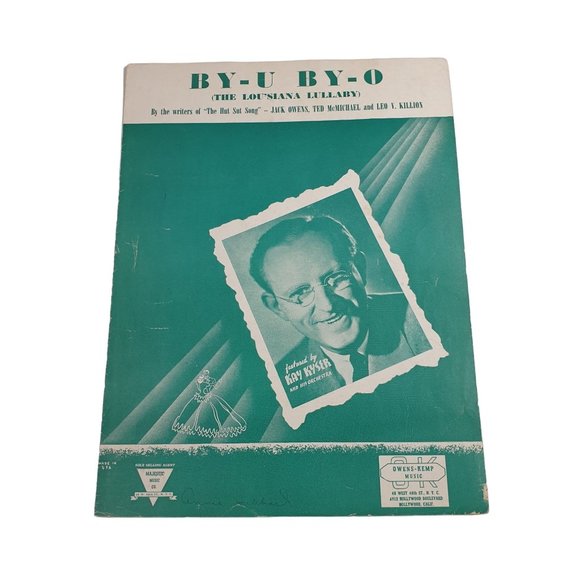 Vintage Sheet Music 1941 By-u By-o Louisiana Lullaby Easy Listening Voice Piano - Picture 1 of 4
